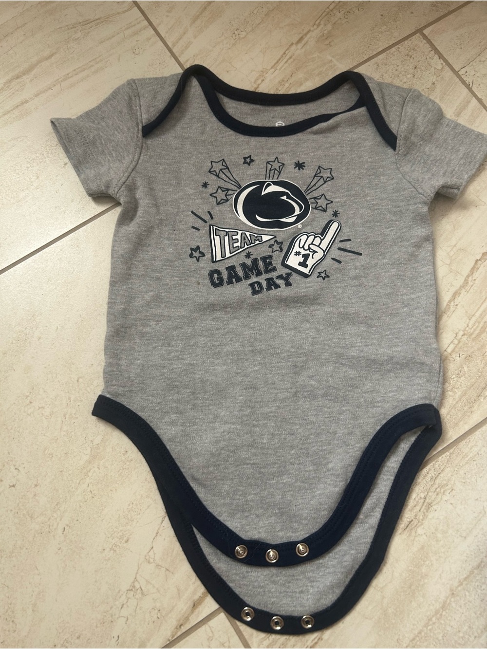 Like new Penn State Infant Gray 'Game Day' Onesie